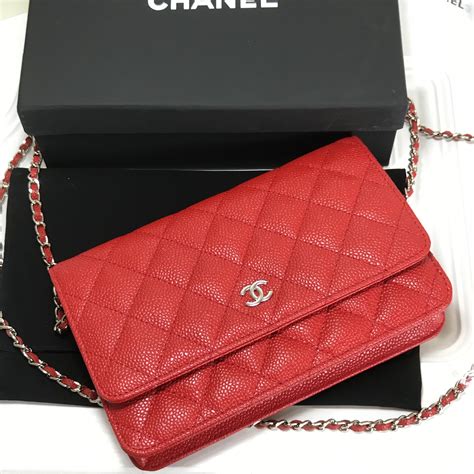 chanel chain wallet red|chanel wallet on chain preis.